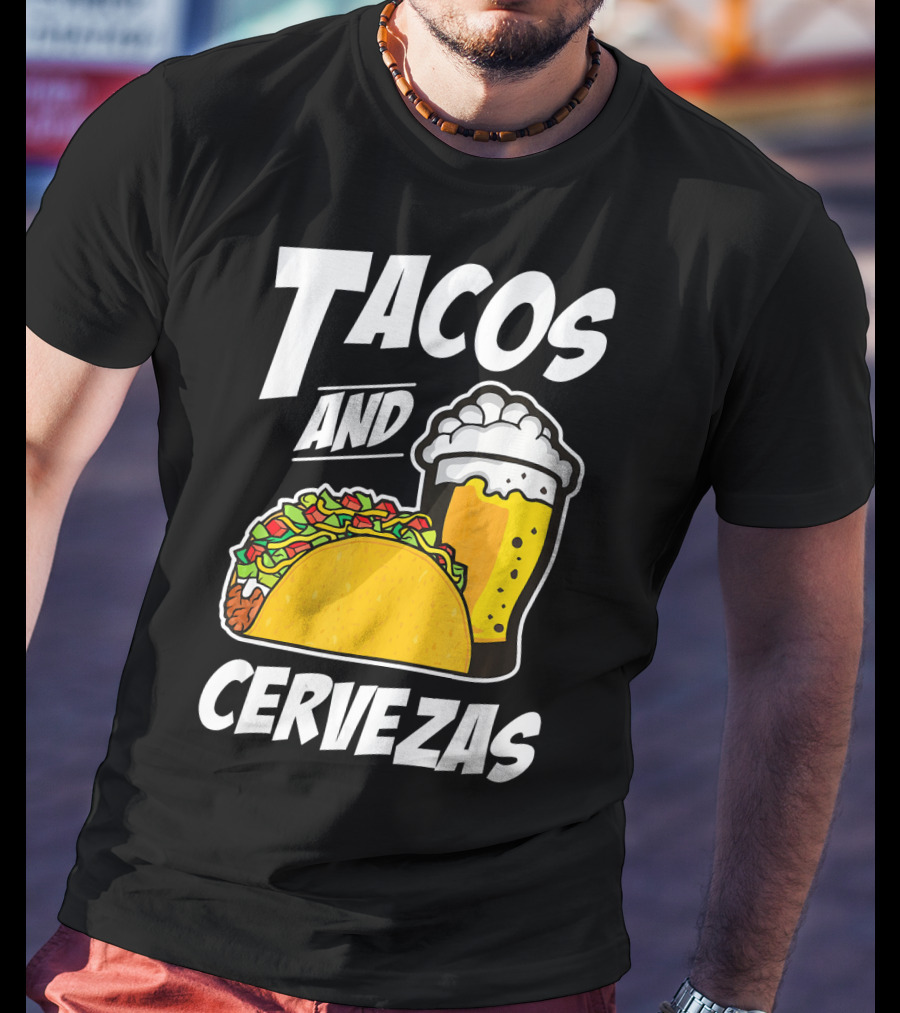 Tacos And Cervezas Funny Cinco De Mayo T-Shirt