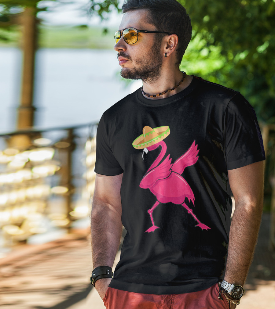 Flamingos De Mayo Cinco De Mayo Sombrero T-Shirt
