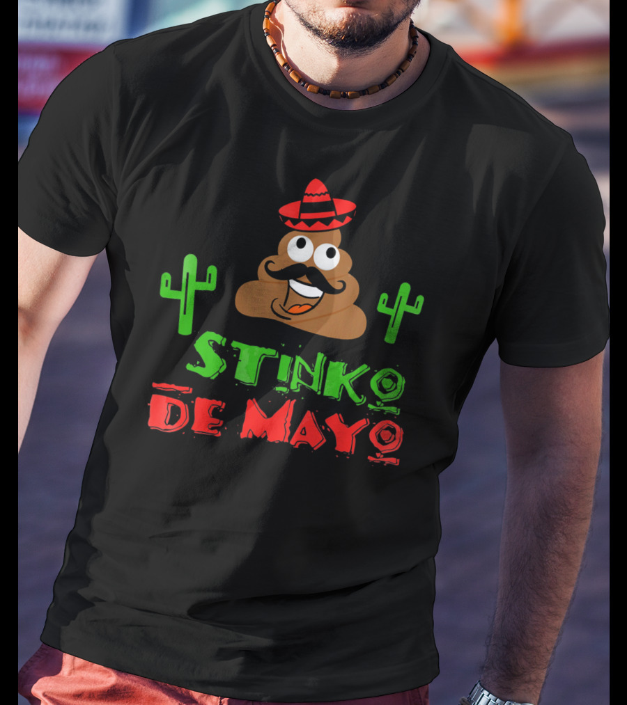 Stinko De Mayo Emoji Cactus Fun T-Shirt