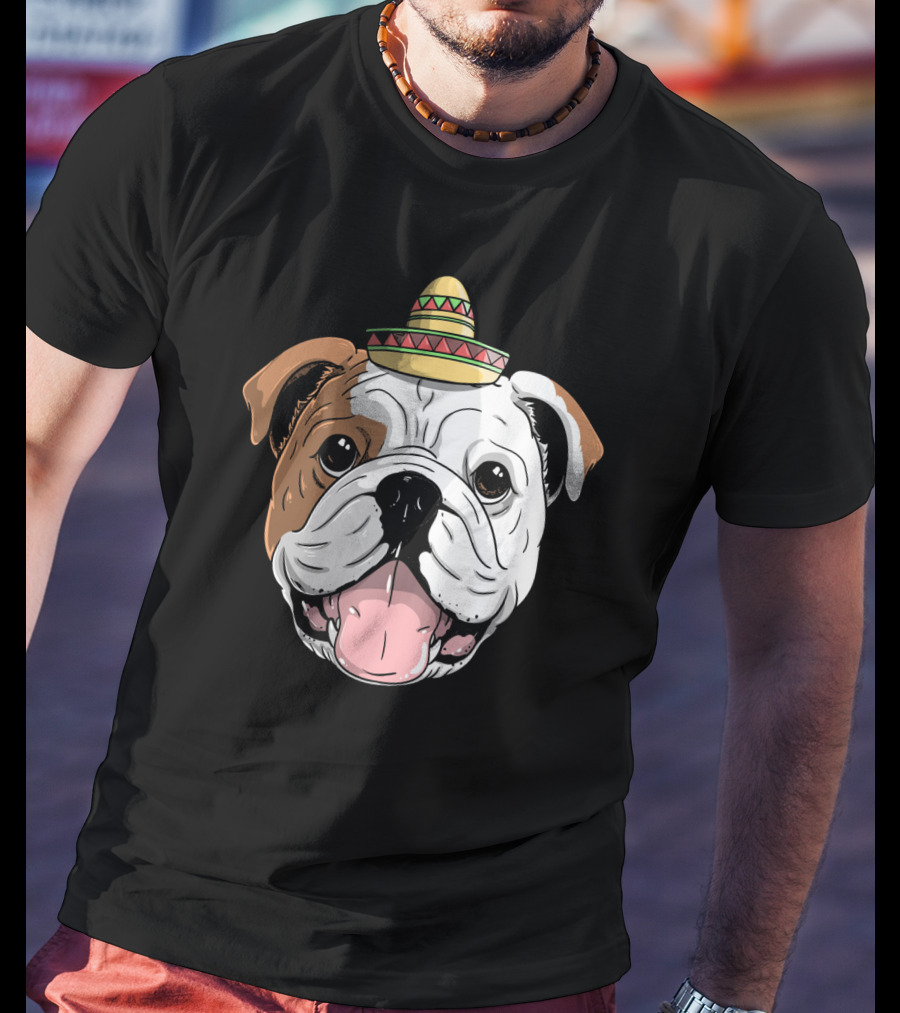 Boxer Dog Sombrero Cinco De Mayo Fiesta Fun T-Shirt