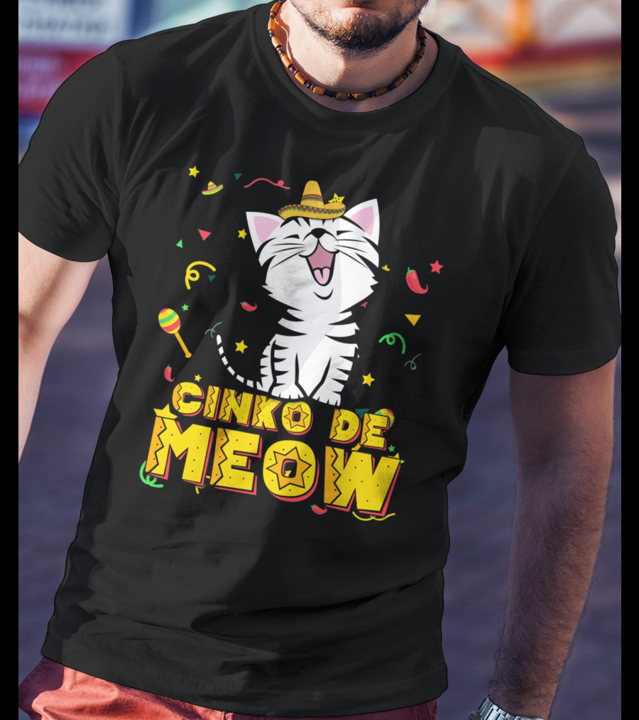 Cinco De Meow Cat Sombrero T-Shirt