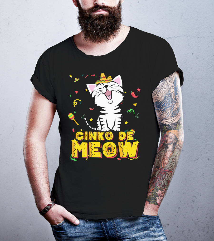 Cinco De Meow Cat Sombrero T-Shirt