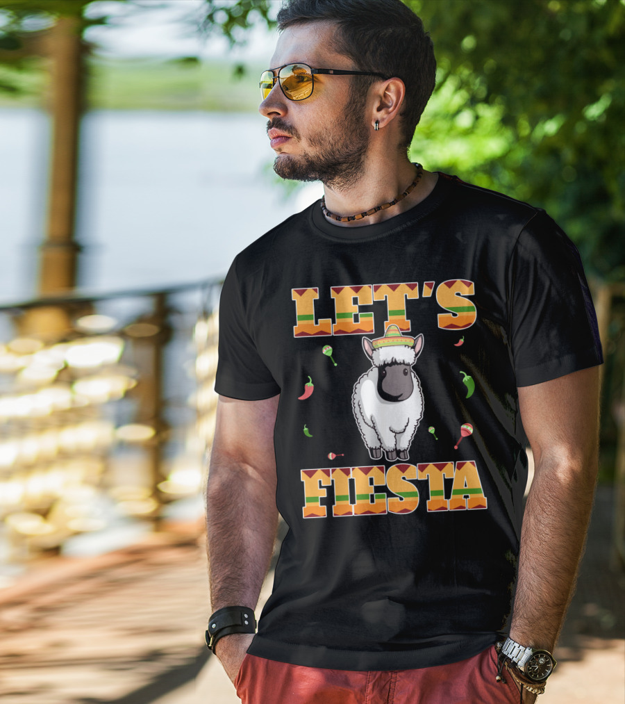 Let's Fiesta Sheep Cinco De Mayo Mexican T-Shirt
