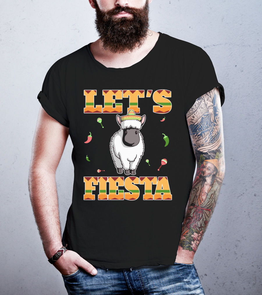 Let's Fiesta Sheep Cinco De Mayo Mexican T-Shirt