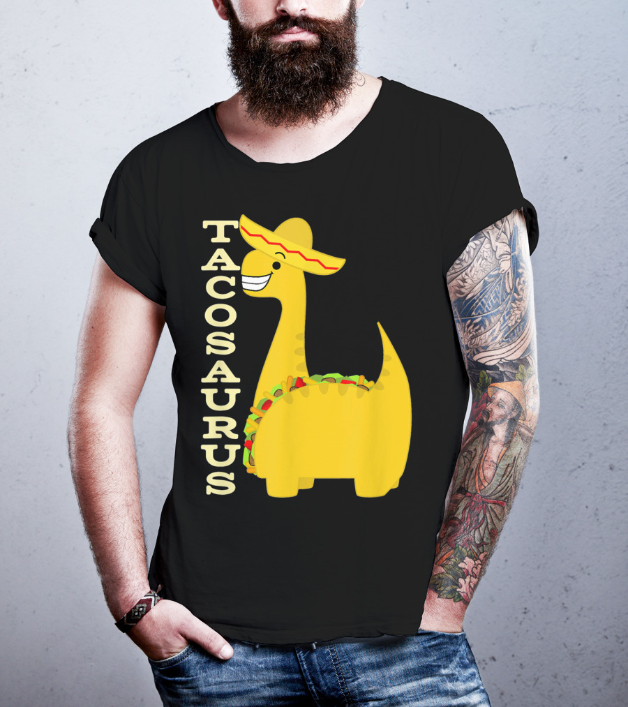 Cinco De Mayo Tacosaurus Dinosaur With Sombrero T-Shirt