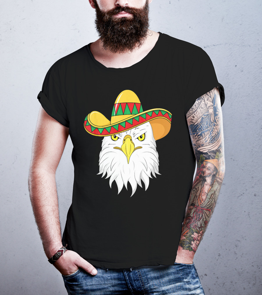 Cinco De Mayo Eagle With Sombrero America Kids T-Shirt
