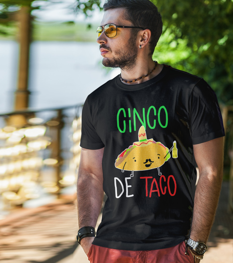Cinco De Taco Cute Cinco De Mayo Taco Sombrero Fiesta T-Shirt
