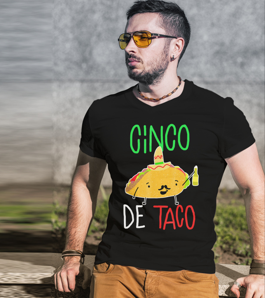 Cinco De Taco Cute Cinco De Mayo Taco Sombrero Fiesta T-Shirt