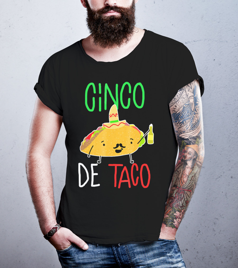Cinco De Taco Cute Cinco De Mayo Taco Sombrero Fiesta T-Shirt