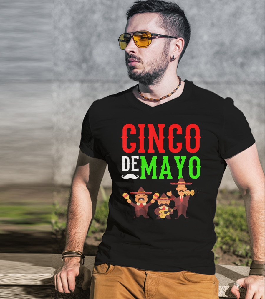 Cinco De Mayo Mariachi Musical Instruments T-Shirt