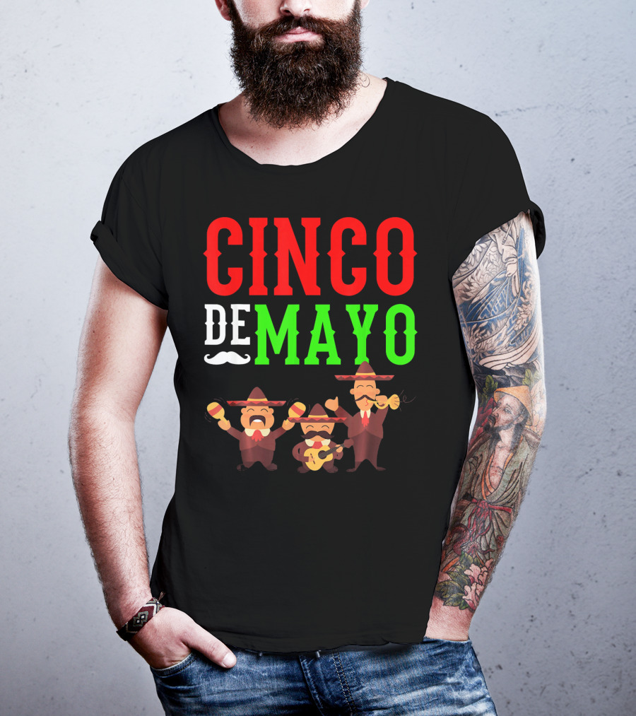 Cinco De Mayo Mariachi Musical Instruments T-Shirt