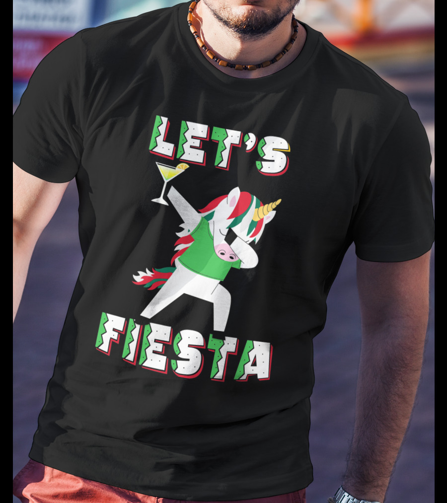 Cinco De Mayo Dabbing Unicorn Let's Fiesta T-Shirt