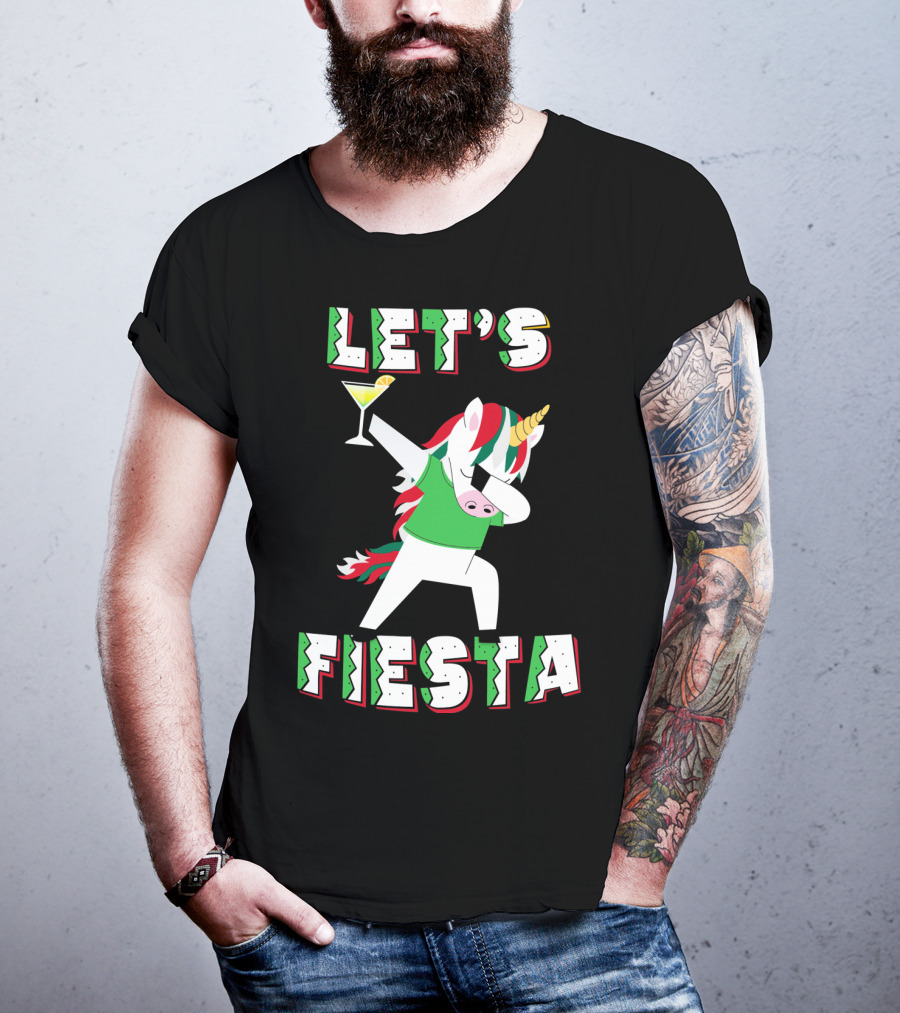 Cinco De Mayo Dabbing Unicorn Let's Fiesta T-Shirt
