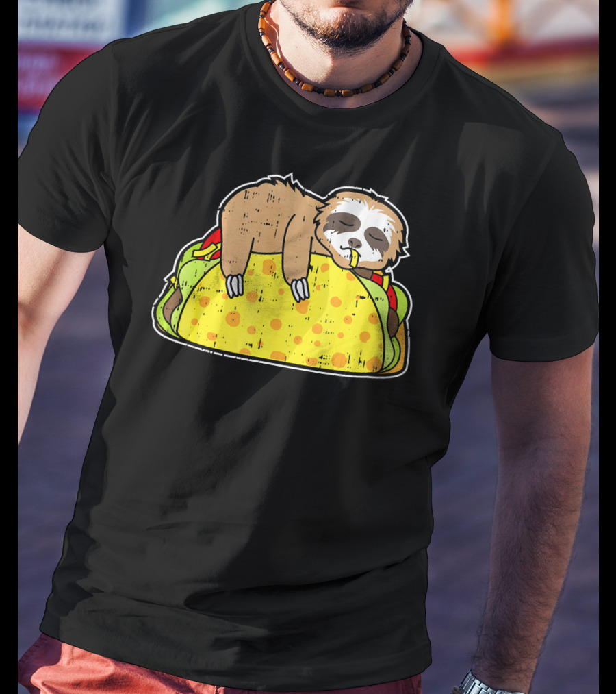 Funny Sloth Taco Cinco De Mayo Tuesday T-Shirt