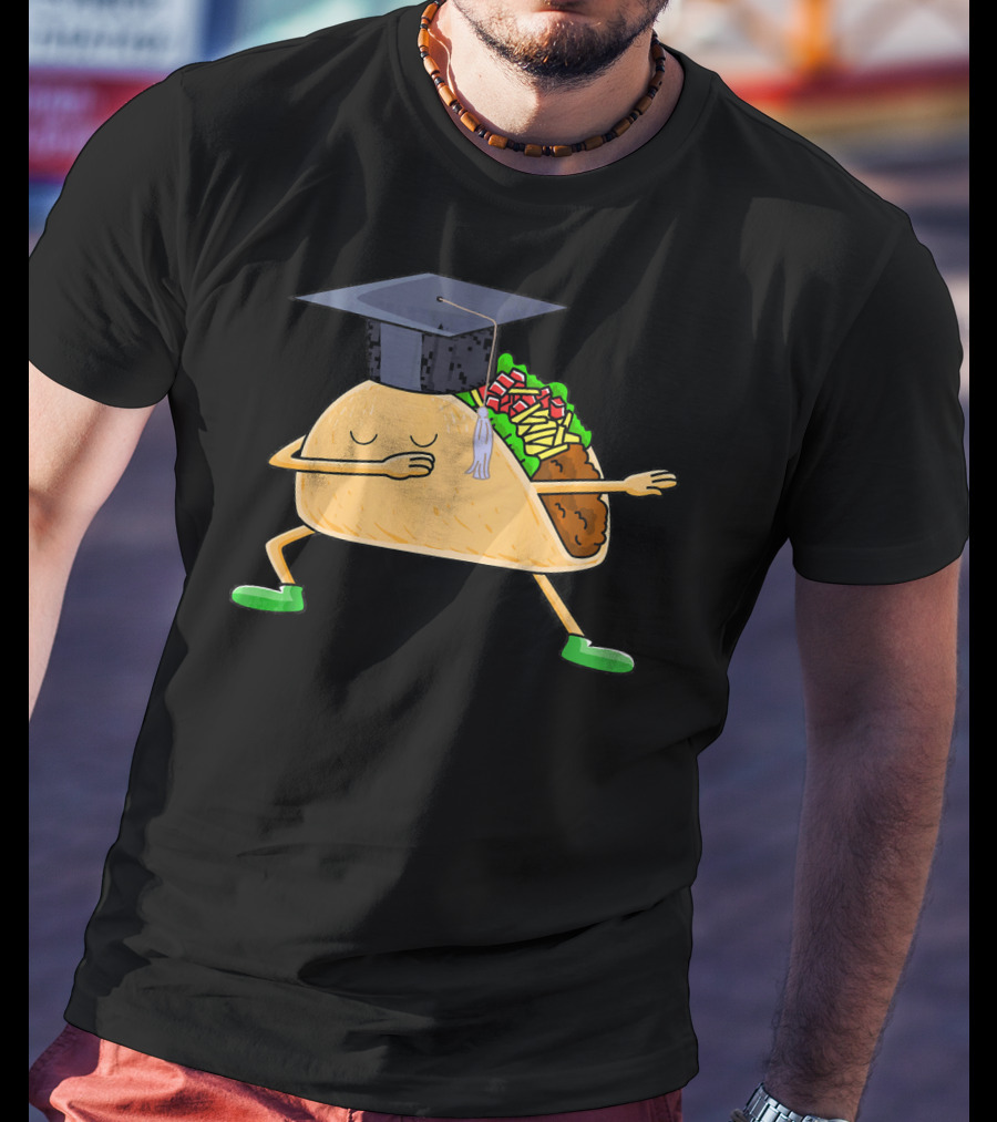 Dabbing Taco Graduation Funny Cinco De Mayo T-Shirt