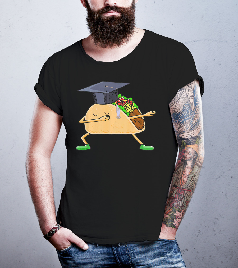 Dabbing Taco Graduation Funny Cinco De Mayo T-Shirt