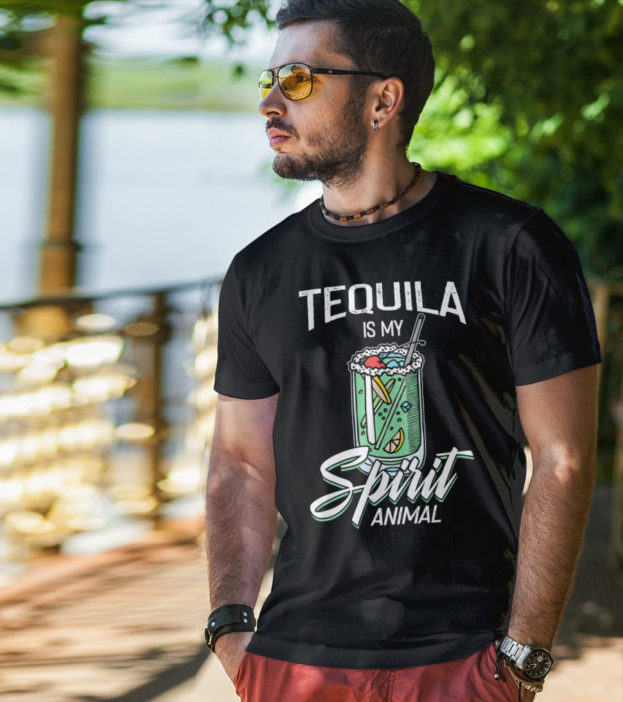 Tequila Is My Spirit Animal Funny Mexican Cinco De Mayo T-Shirt