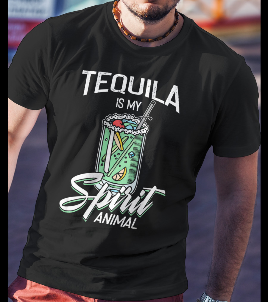 Tequila Is My Spirit Animal Funny Mexican Cinco De Mayo T-Shirt