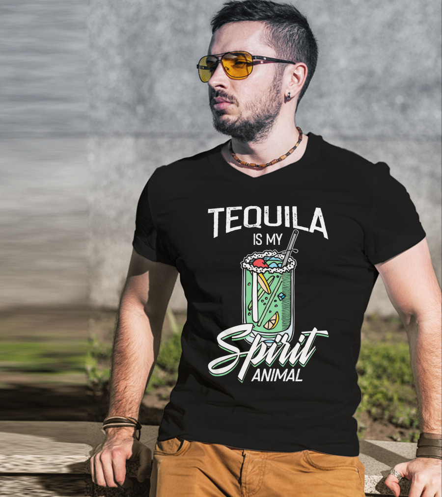 Tequila Is My Spirit Animal Funny Mexican Cinco De Mayo T-Shirt