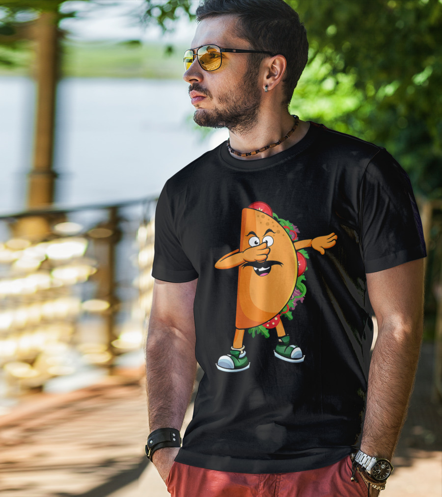 Dabbing Taco Mexican Dab Tacos Salsa Dance Fun T-Shirt
