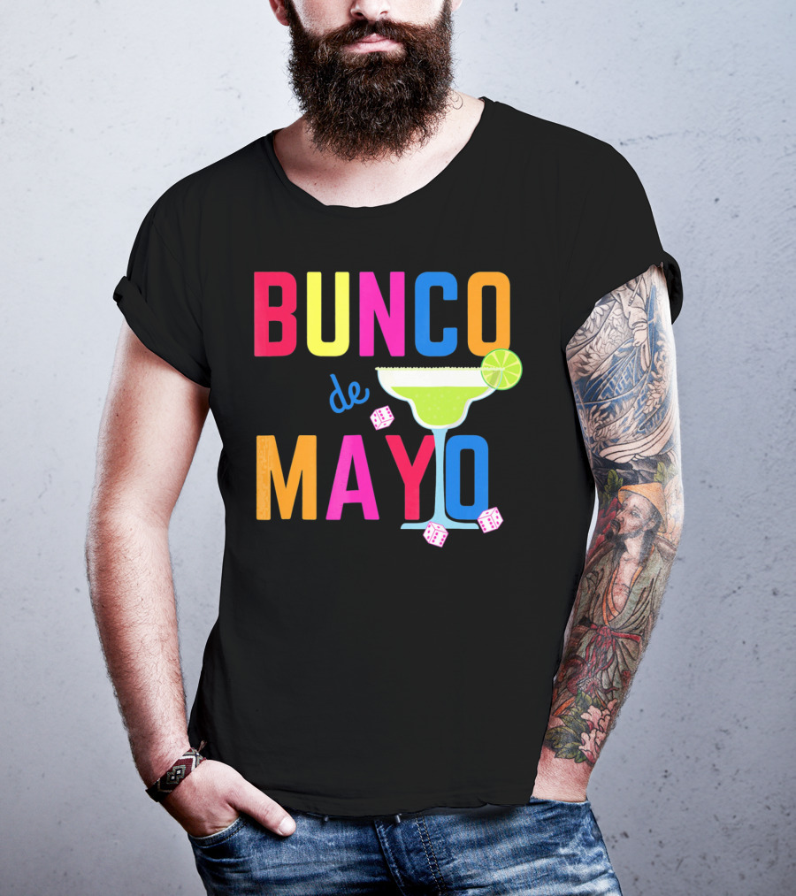 Bunco De Mayo Margarita Dice Colorful T-Shirt