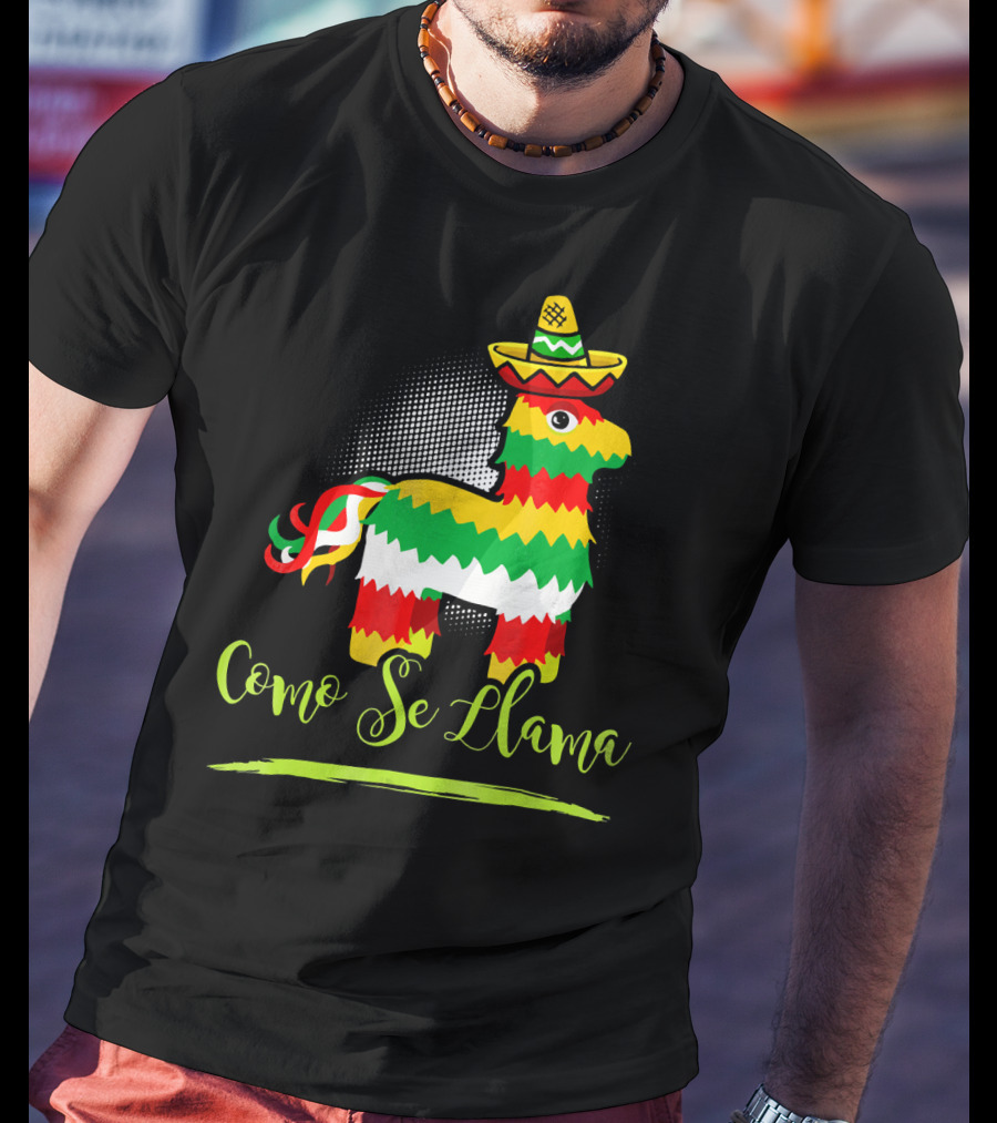 Como Se Llama Cinco De Mayo Llama Pinata Sombrero T-Shirt