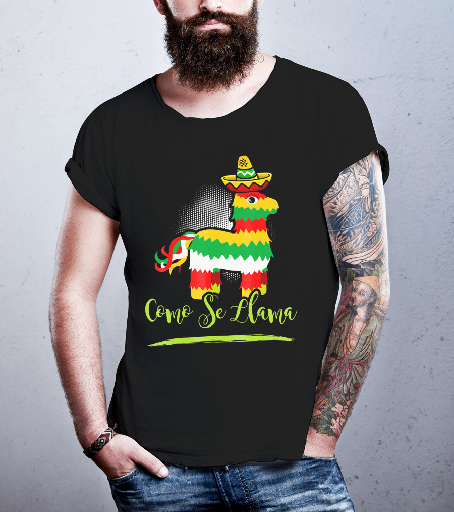 Como Se Llama Cinco De Mayo Llama Pinata Sombrero T-Shirt