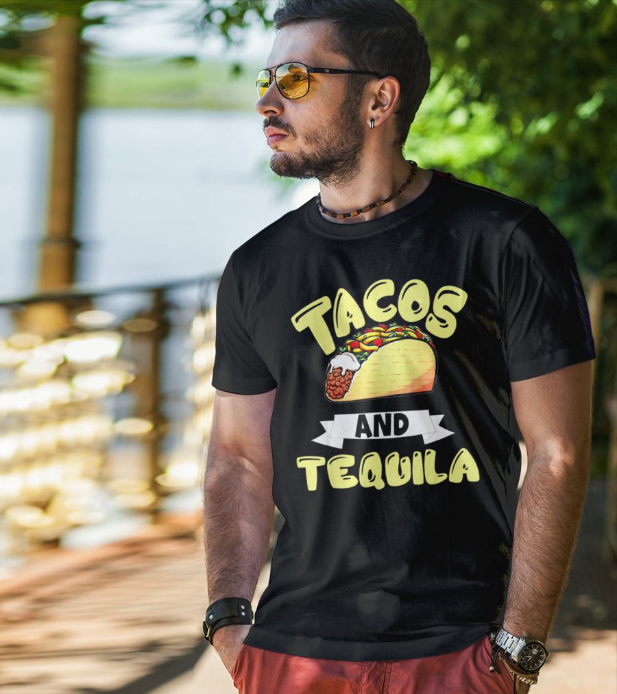Tacos And Tequila Cinco De Mayo Celebration Mexica T-Shirt
