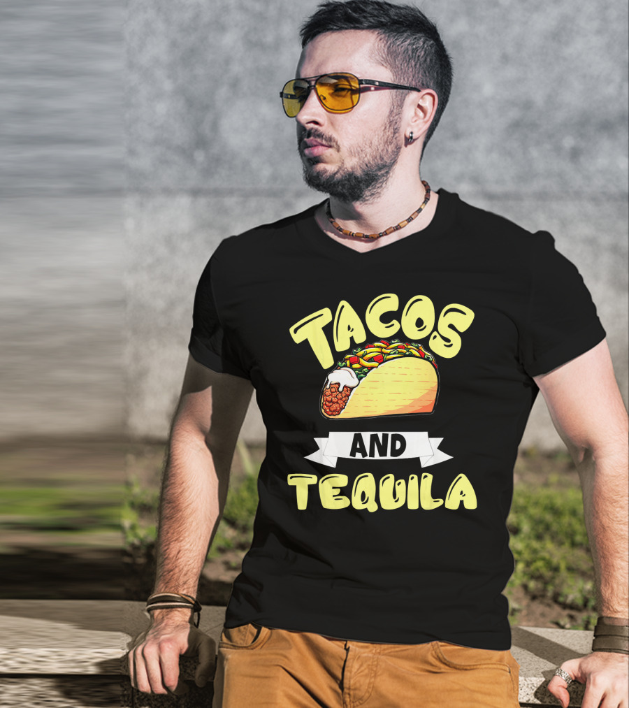 Tacos And Tequila Cinco De Mayo Celebration Mexica T-Shirt