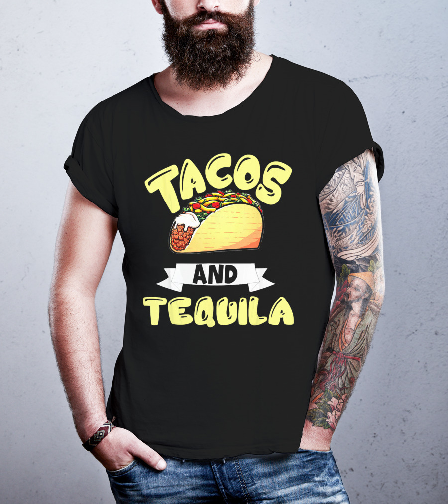 Tacos And Tequila Cinco De Mayo Celebration Mexica T-Shirt