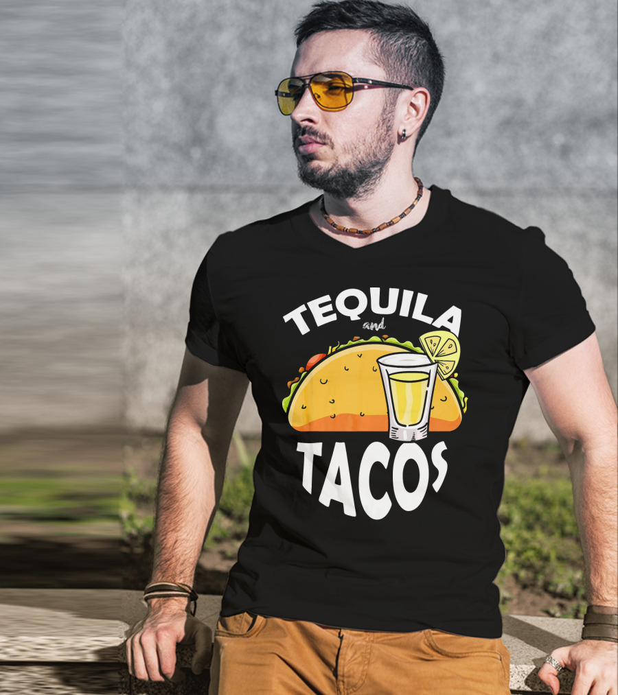 Tequila And Tacos Lime Cinco De Mayo Fiesta T-Shirt