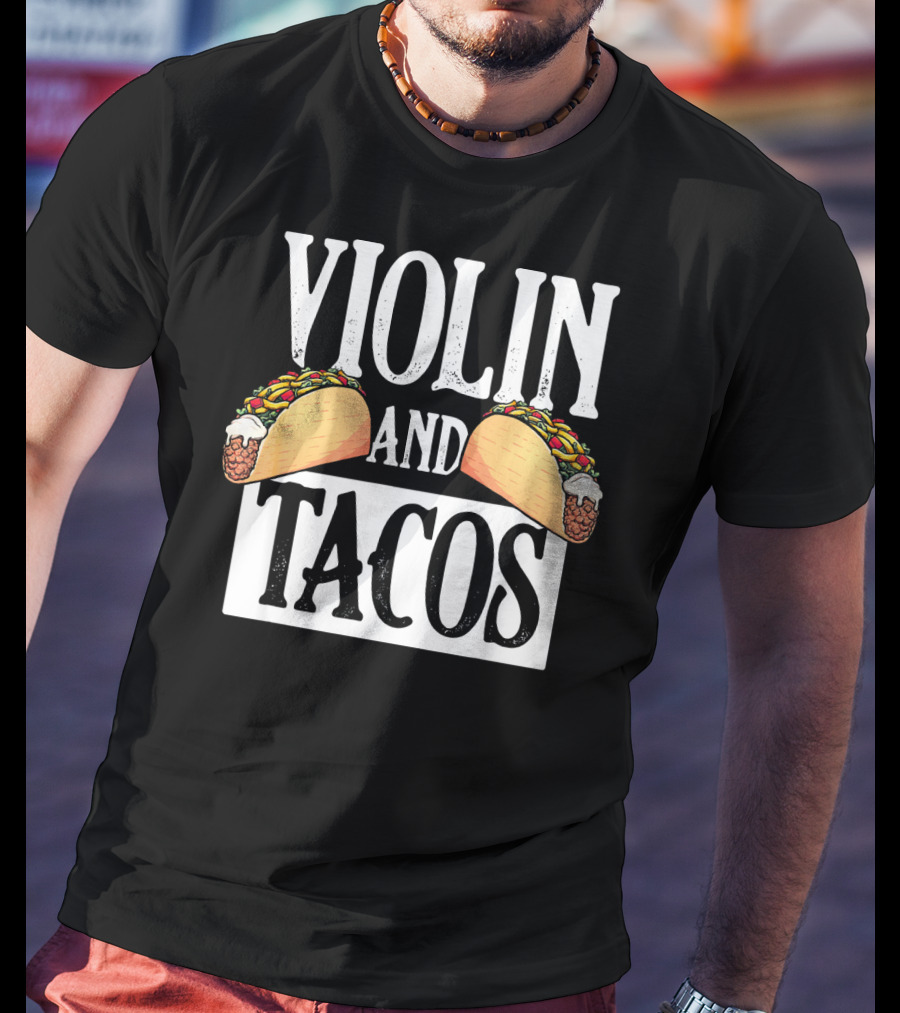 Violin And Tacos Cinco De Mayo Lat T-Shirt