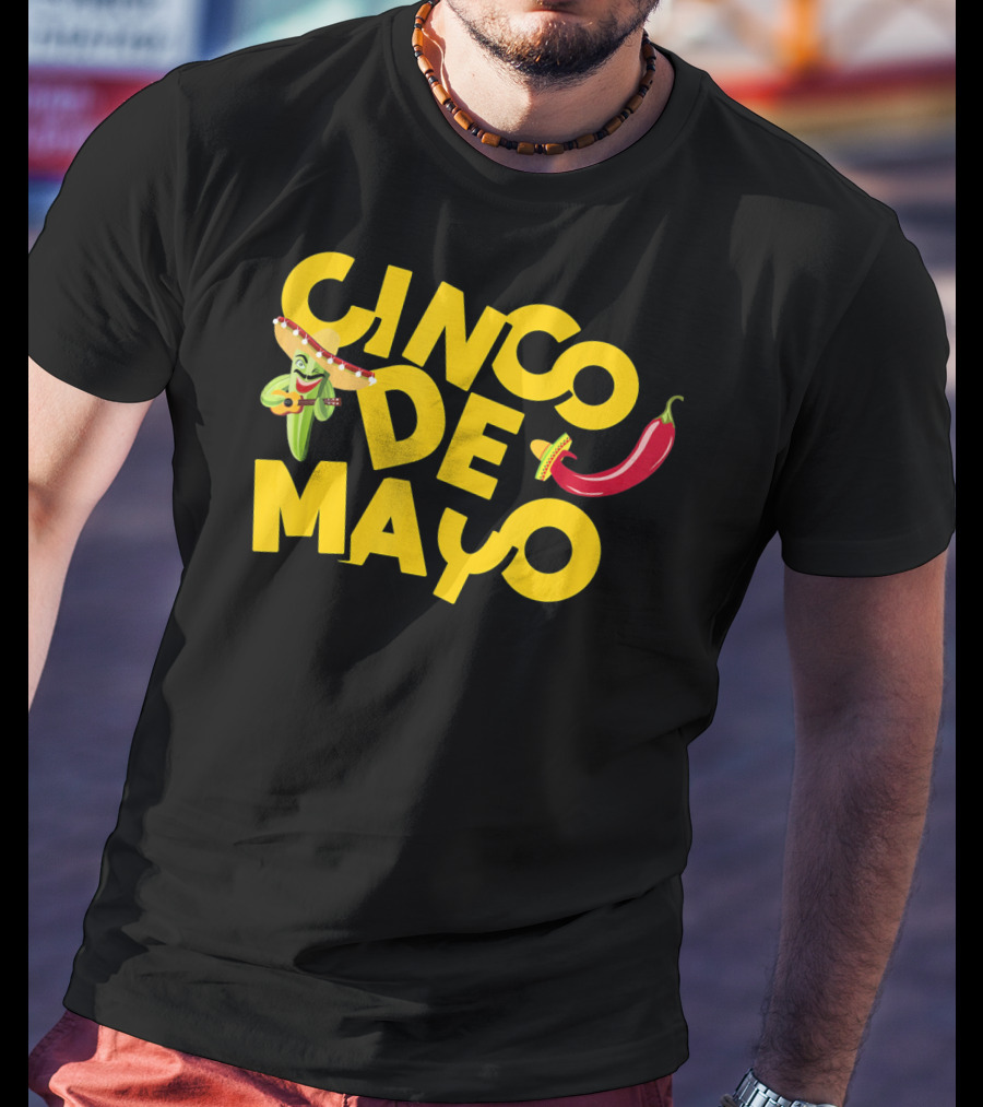 Cinco De Mayo Sombrero Chile Pepper Festive T-Shirt