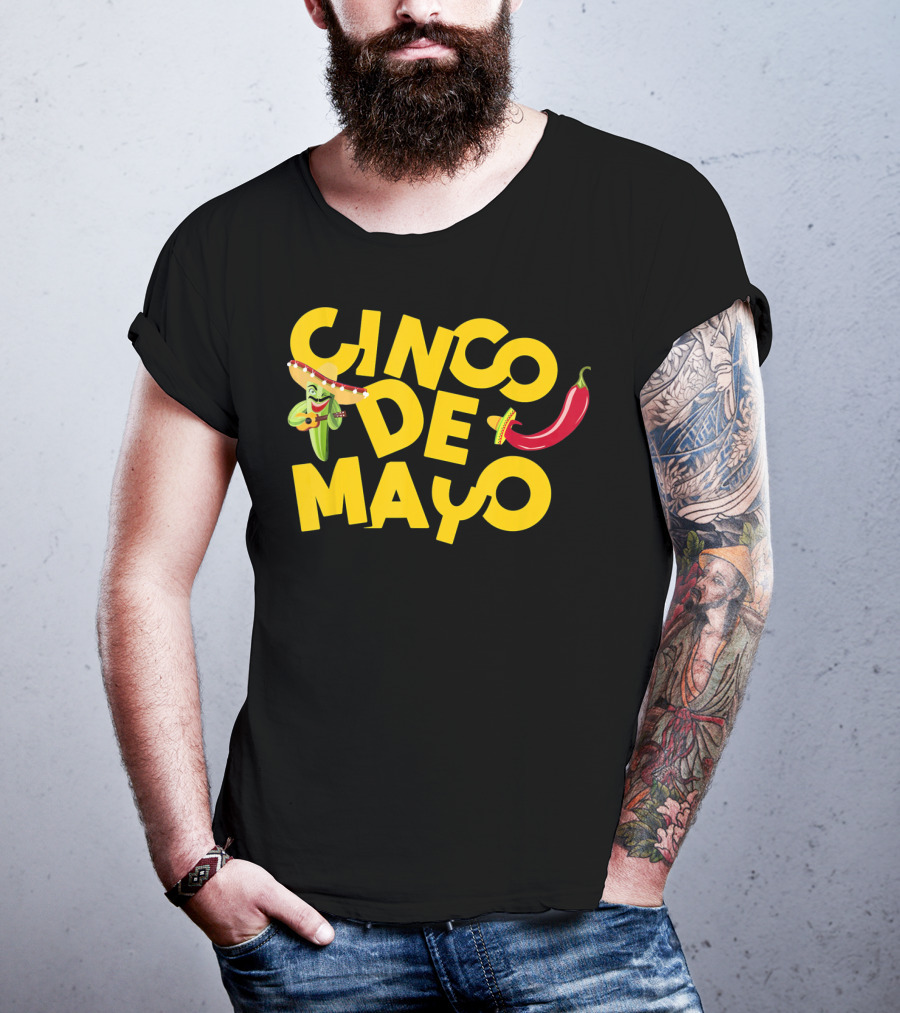 Cinco De Mayo Sombrero Chile Pepper Festive T-Shirt