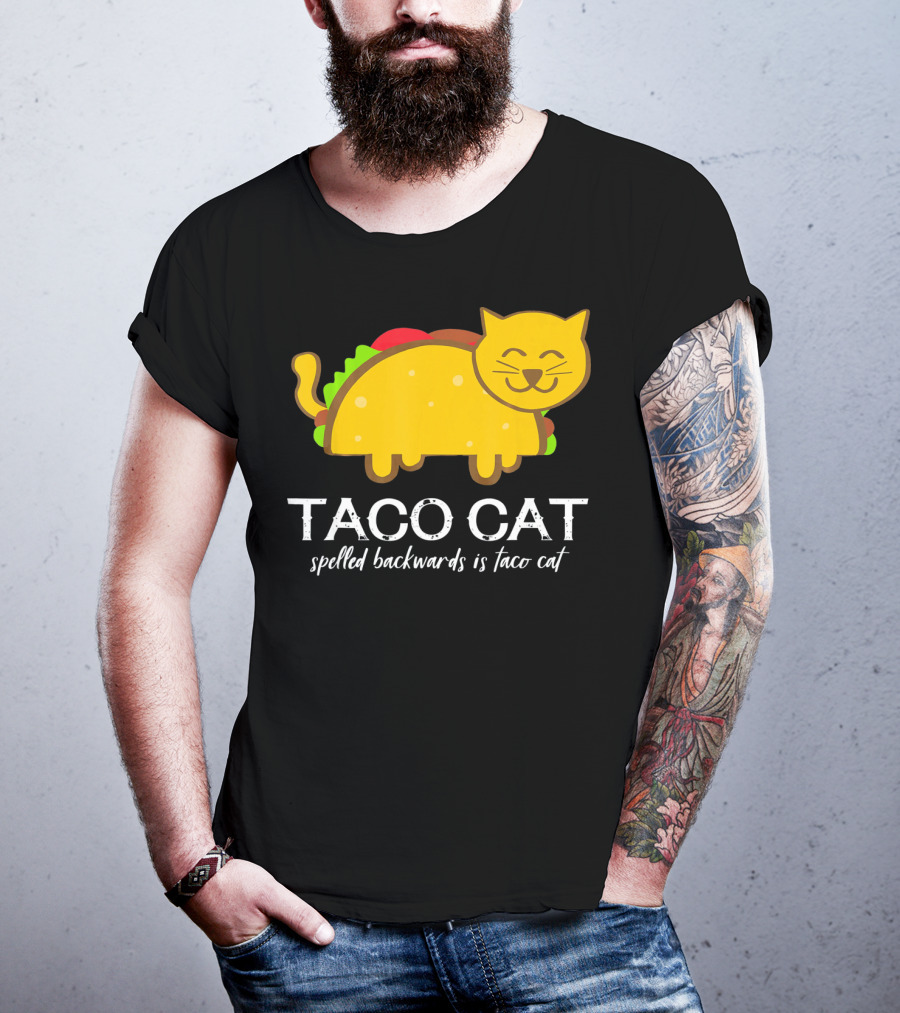 Cinco De Mayo Funny Taco Cat Spelled Backwards Is Taco Cat T-Shirt