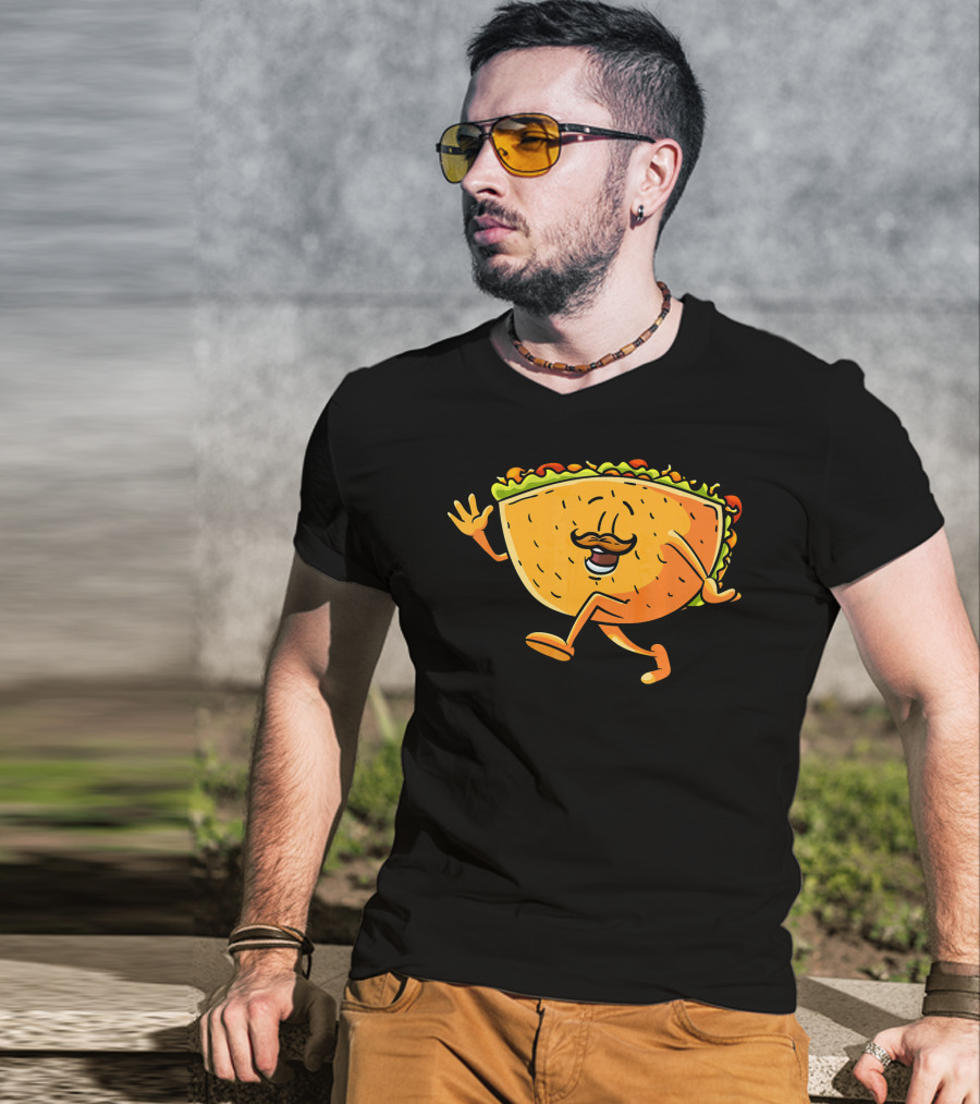 Funny Taco Cartoon Mexican Cinco De Mayo T-Shirt