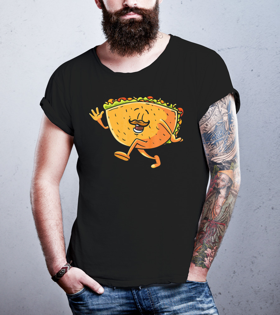 Funny Taco Cartoon Mexican Cinco De Mayo T-Shirt