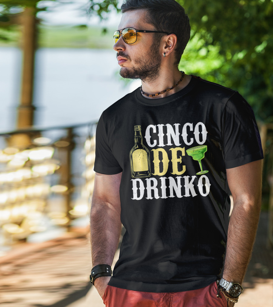Cinco De Mayo Drinko Bottle Margarita T-Shirt