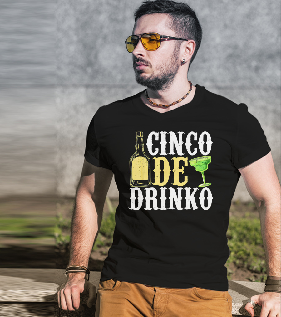 Cinco De Mayo Drinko Bottle Margarita T-Shirt
