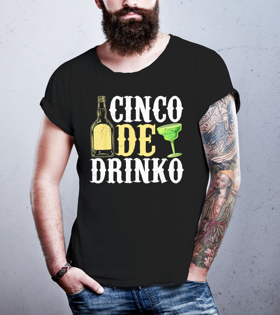 Cinco De Mayo Drinko Bottle Margarita T-Shirt