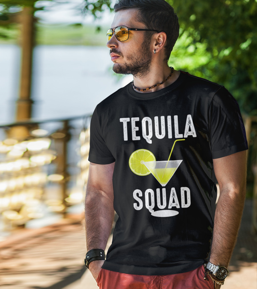 Tequila Squad Lime Margarita Drink Fan T-Shirt