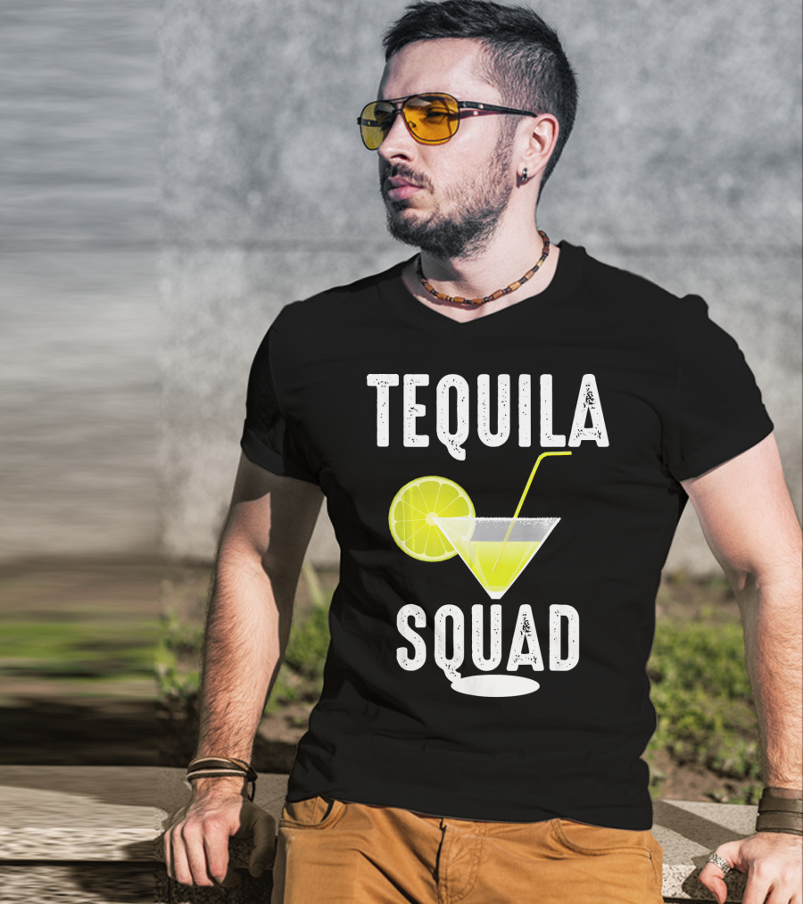 Tequila Squad Lime Margarita Drink Fan T-Shirt