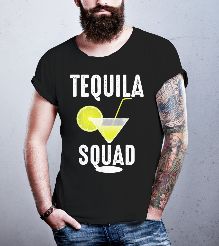 Tequila Squad Lime Margarita Drink Fan T-Shirt