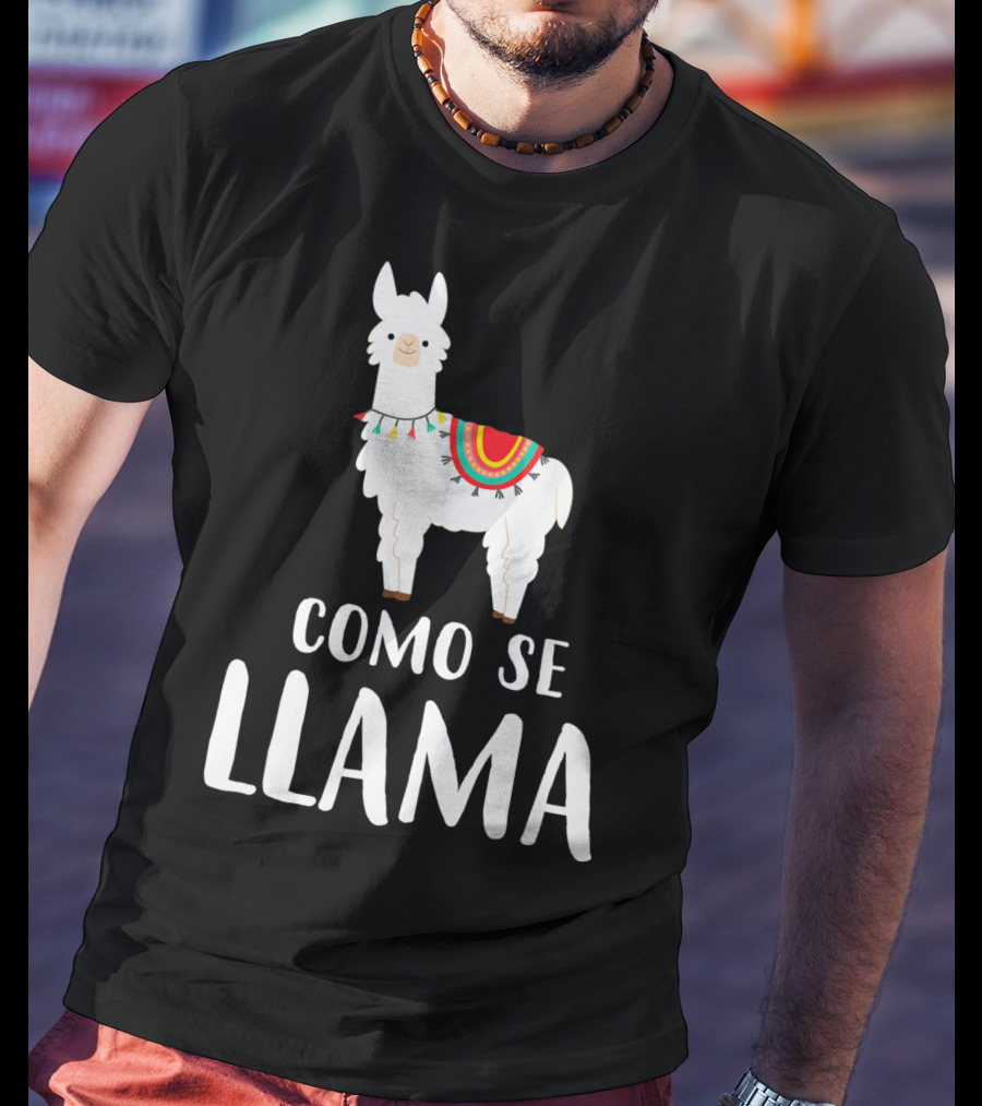 Cinco De Mayo Como Se Llama Llama With Colorful Blanket T-Shirt