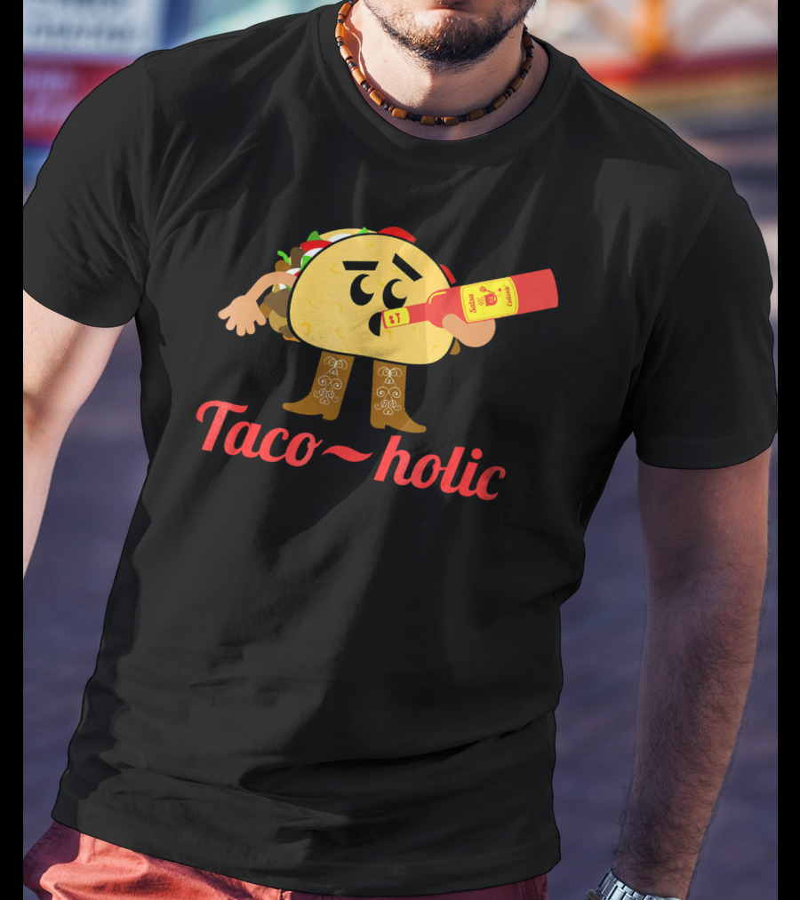 Taco-holic Funny Taco Holic Cinco De May Mexican Fiesta T-Shirt