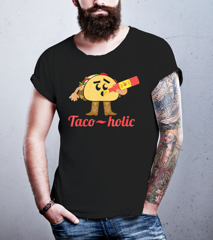Taco-holic Funny Taco Holic Cinco De May Mexican Fiesta T-Shirt