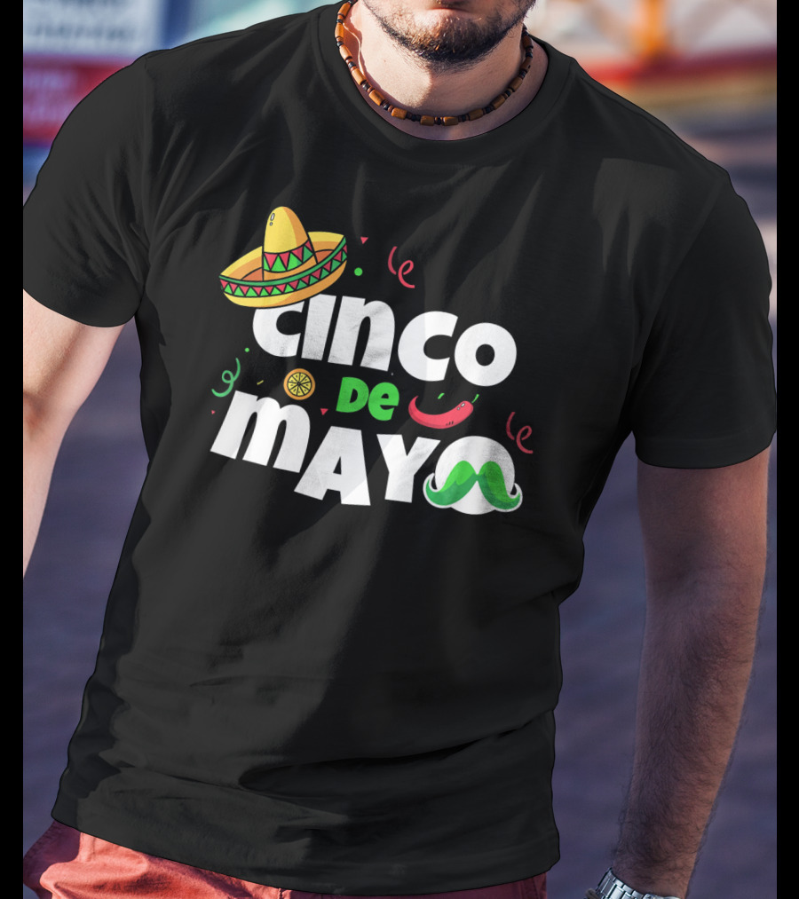 Cinco De Mayo Sombrero Pepper Fiesta T-Shirt