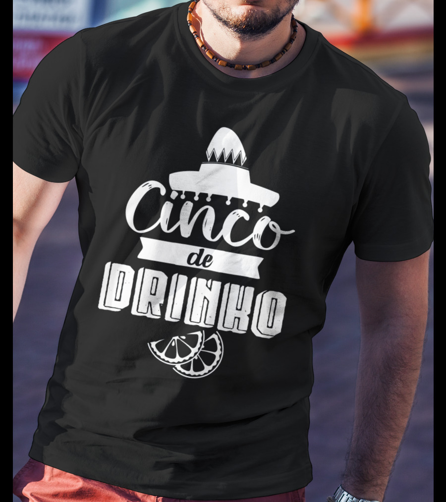 Cinco De Drinko Sombrero Fiesta Party With Lemon Slices T-Shirt