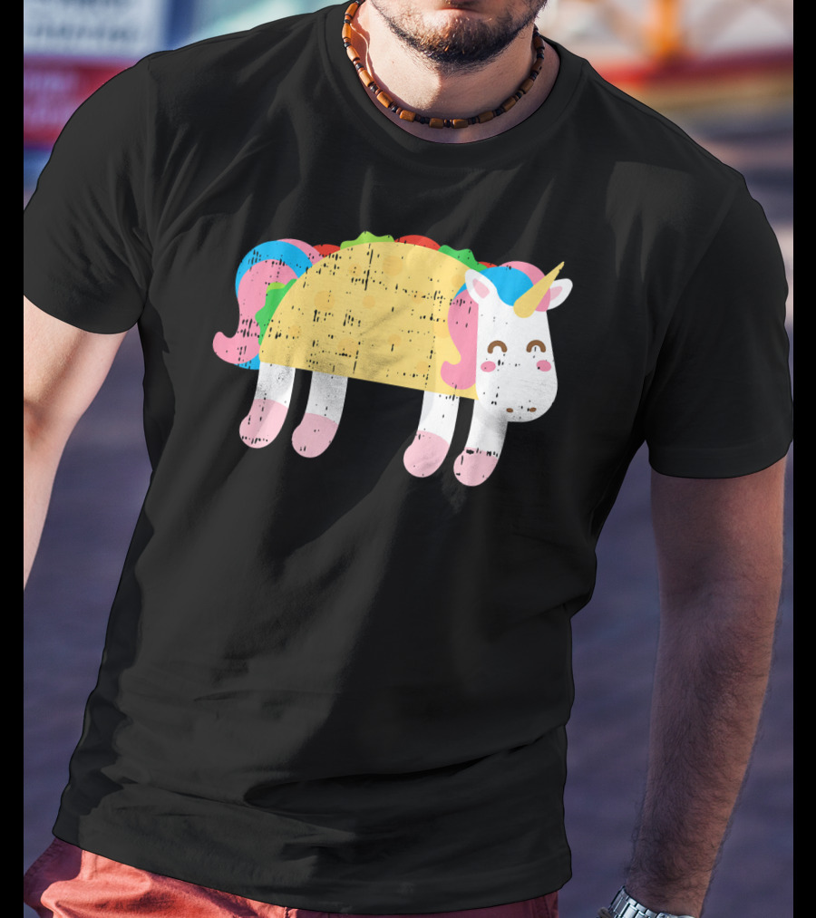 Cute Unicorn Taco Cinco De Mayo Festive Foodie T-Shirt