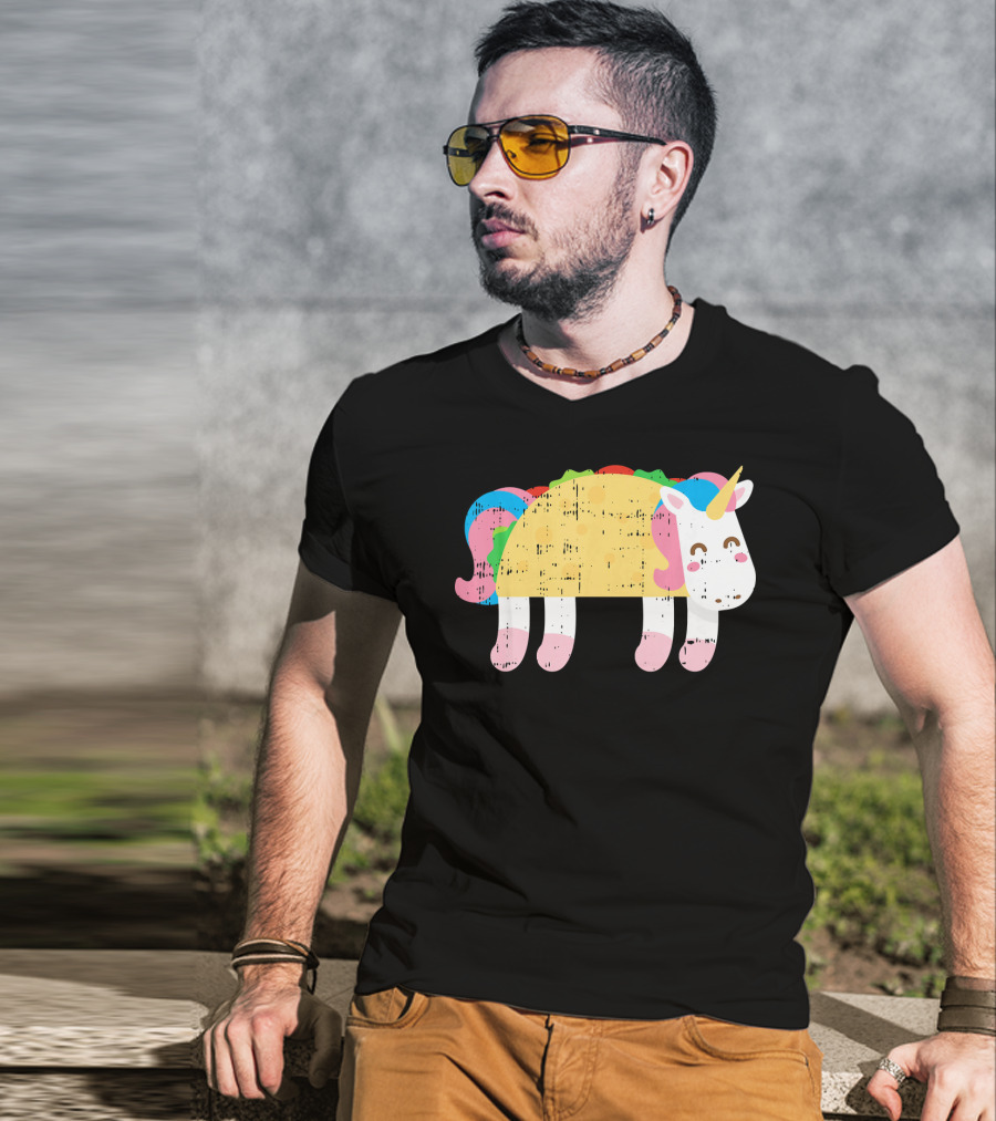 Cute Unicorn Taco Cinco De Mayo Festive Foodie T-Shirt